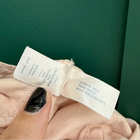 Marine Layer Bridget Slim Wide Leg Crop in Peach Whip - Picture 8 of 9